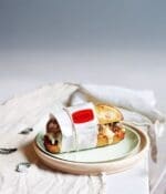 meatball label on meatball sandwich