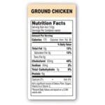 Nutritional Ground Chicken Label