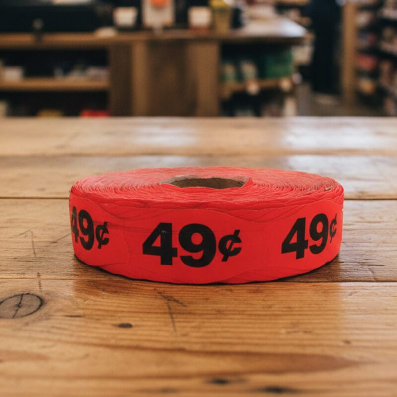 49 cents pricing sticker
