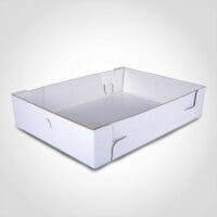 Corrugated cake Tray Half Sheet white 19 x 14 x 5 inch 50 Pack