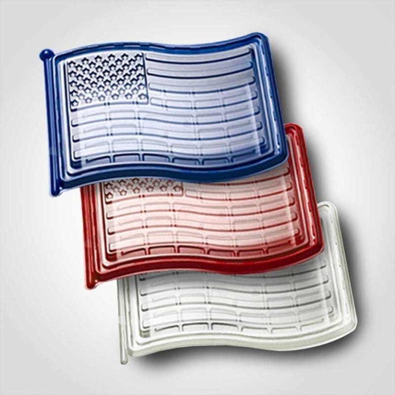 376025 Flag Tray in 3 Assorted Colors