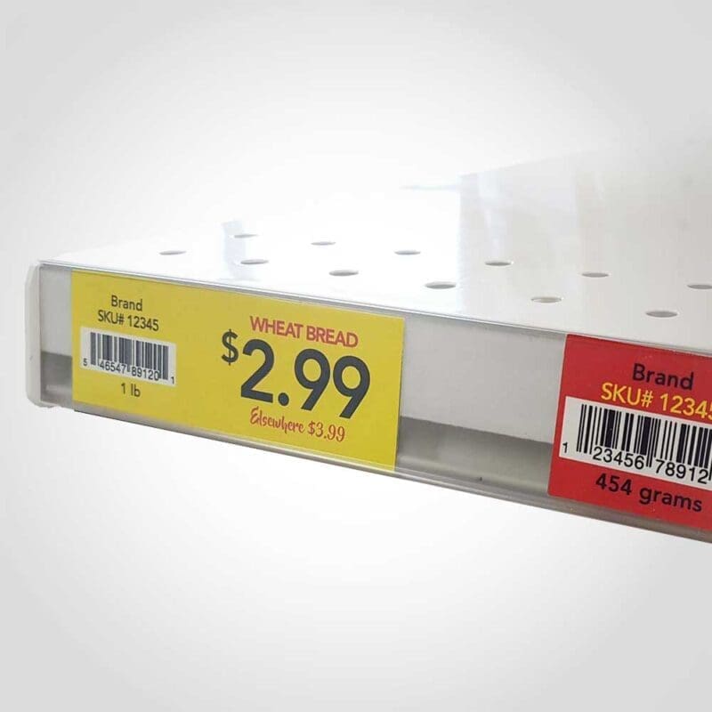 190139-1 Clear Data-Trax Adhesive Backed Price Tag Channel