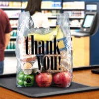 Thank you Bag Sitting on Checkout counter