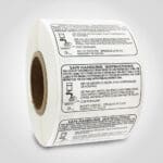 Safe Handling Label on roll of stickers