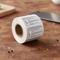 Safe Handling Label with Black Text 1.25 x 2 inches
