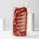 16" x 24" Vacuum Pouch – Heavy-Duty Commercial Vacuum Seal Bag for Bulk Food Storage with ribs pictured inside