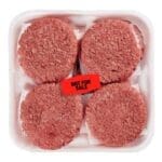 Not for sale label sticker on package of meat