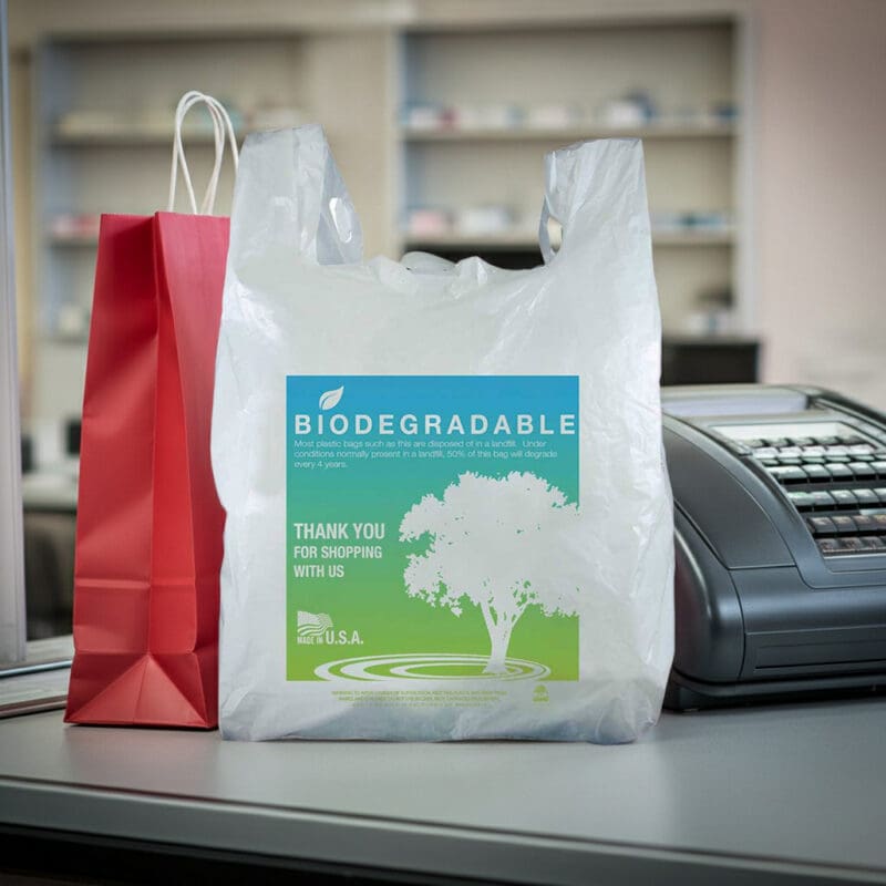 Biodegradable_ Shopping Bags with tree design