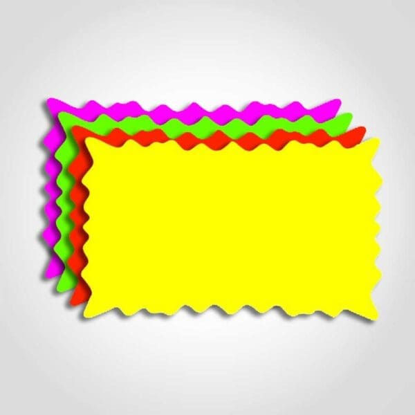 Ultra Day-Glo Burst Sign Card Assorted Colors 3" x 5"