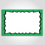 Blank Burst Sign Card Green 7" x 11"