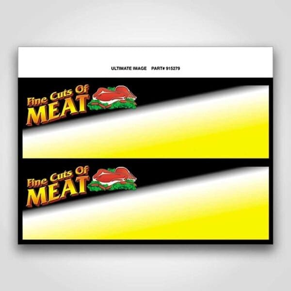 Fine Cuts of Meat Sign Cards 11" x 3.5"