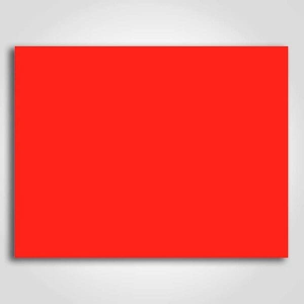 Ultra Day-Glo Fluorescent Red Sign Card 8.5" x 11"