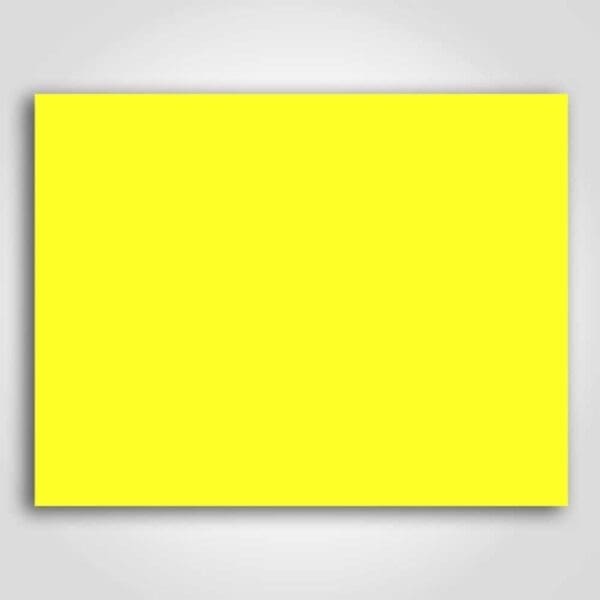 Ultra Day-Glo Fluorescent Yellow Sign Card 8.5" x 11"