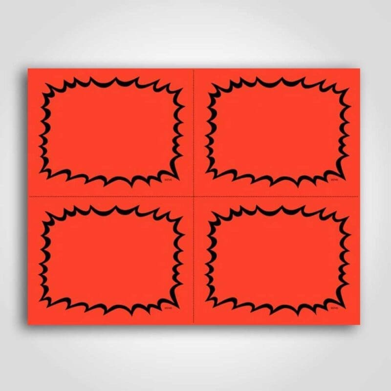 Ultra Go Blank Sign Card 5.5" x 4.25"