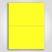 Ultra Day-Glo Fluorescent Yellow Sign Card 5.5" x 8.5"