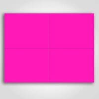 Ultra Day-Glo Fluorescent Magenta Sign Card 4.25" x 5.5"