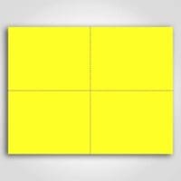Ultra Day-Glo Fluorescent Yellow Sign Card 4.25" x 5.5"
