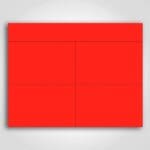 Ultra Day-Glo Fluorescent Red Sign Card 3.5" x 5.5"