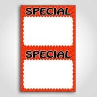 Special Laser Bright Sign Card 5.5" x 7"