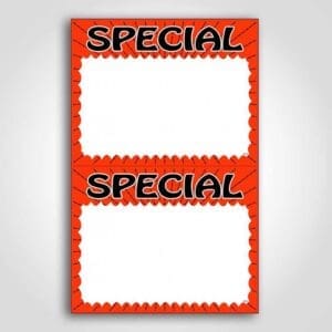Special Laser Bright Sign Card 5.5" x 7"