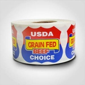 USDA Label Grain Fed Beef Choice - 500 Pack stickers