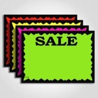 Sale Ultra Glo Cards Black on Fluorescent 3.5" x 2.5"