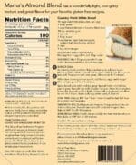 Back of Gluten Free Mama's Almond Blend Flour 2lb