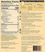 Back of Gluten Free Mama's Cookie Mix
