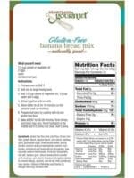 Gluten Free Banana Bread Mix back of box