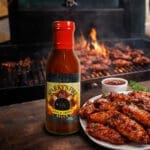 Sparky's Fire Sauce 14oz in use