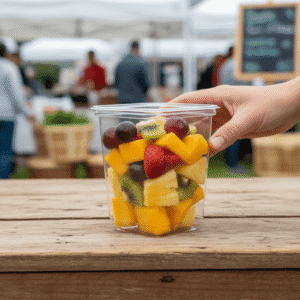 Deli Container Square PET Plastic 32oz - 500/case
