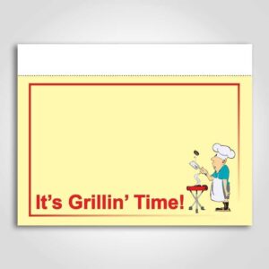 Its Grilling Time Sign Card 3.5" x 5"