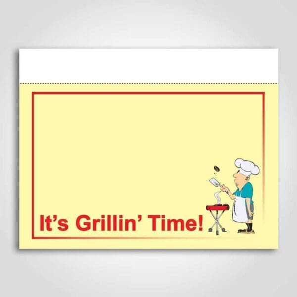 Its Grilling Time Sign Card 3.5" x 5"