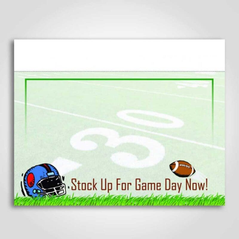 88-430707 Football Sign card Sign Card 11" x 7"