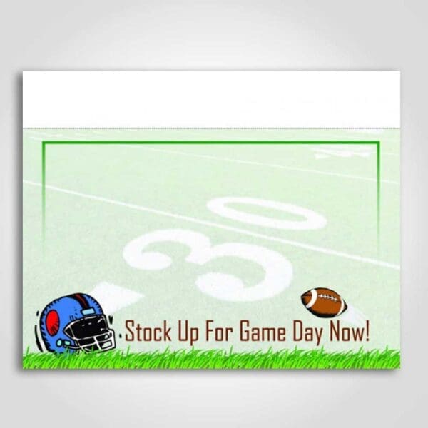 Football Sign card Sign Card 3.5" x 5"