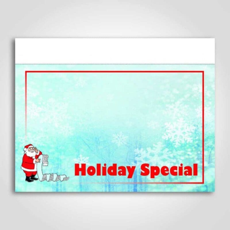 88-430713 Holiday Special Sign Card 11" x 7"