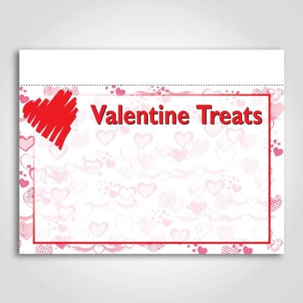 Valentine Treats Sign Card 3.5" x 5"