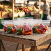 Vented Stand-Up Produce Pouches 10x6.5x4