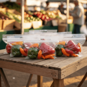 Vented Stand-Up Produce Pouches 10x6.5x4