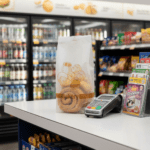 6 pound donut bag with donut inside