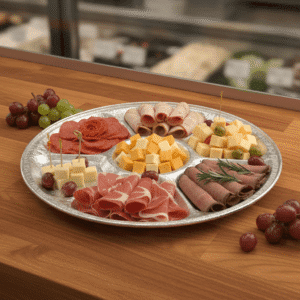 18 inch Aluminum Party Tray lazy-Susan-base, Deli Tray - 50/case