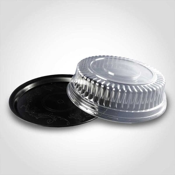 18 inch Black Flat Elegant Trays with Lid