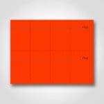Red Blank Sign Card Perforated 3" x 5"