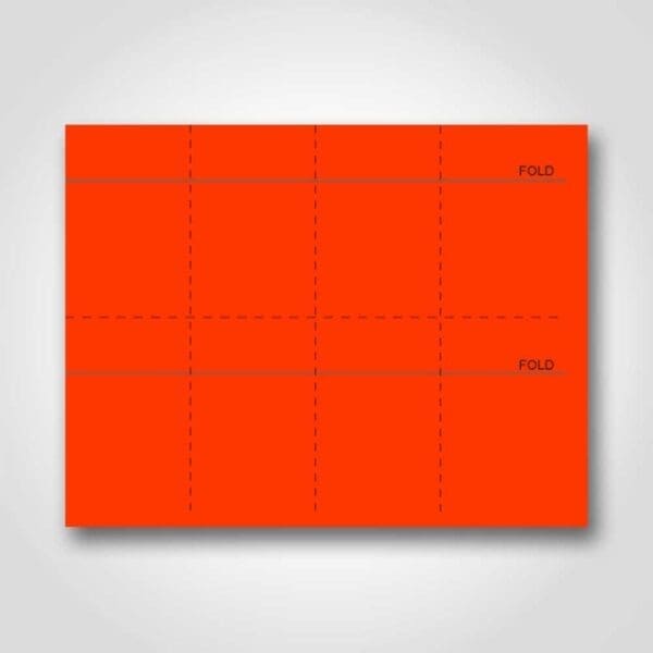 Red Blank Sign Card Perforated 3" x 5"