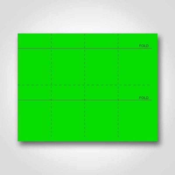 Green Blank Sign Card Perforated 3" x 5"