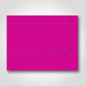 Magenta Blank Sign Card Perforated 3" x 5"