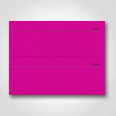 Magenta Blank Sign Card Perforated 3" x 5"