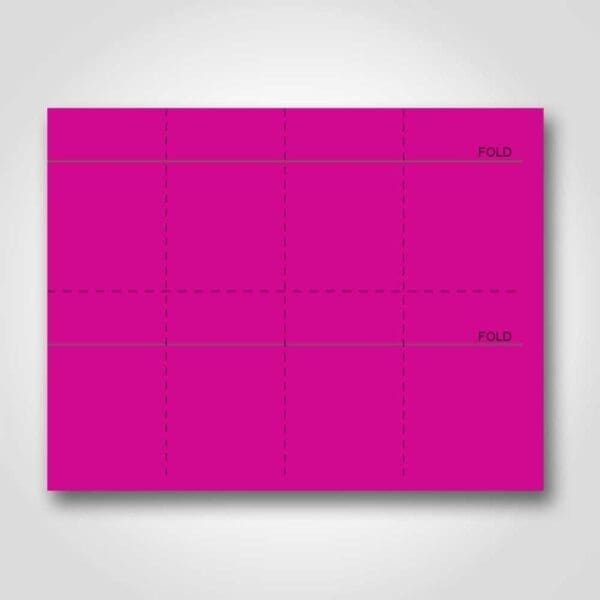 Magenta Blank Sign Card Perforated 3" x 5"