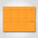 Peach Blank Sign Card Perforated 3" x 5"