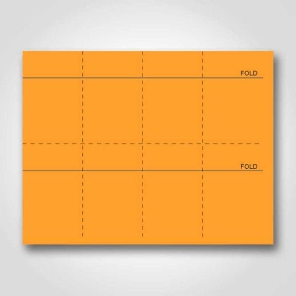 Peach Blank Sign Card Perforated 3" x 5"